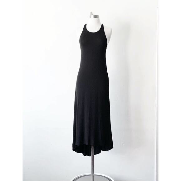 ♥782♥ (L) BLACK AND GREIGE Hi-Lo Dress - Picture 3 of 3